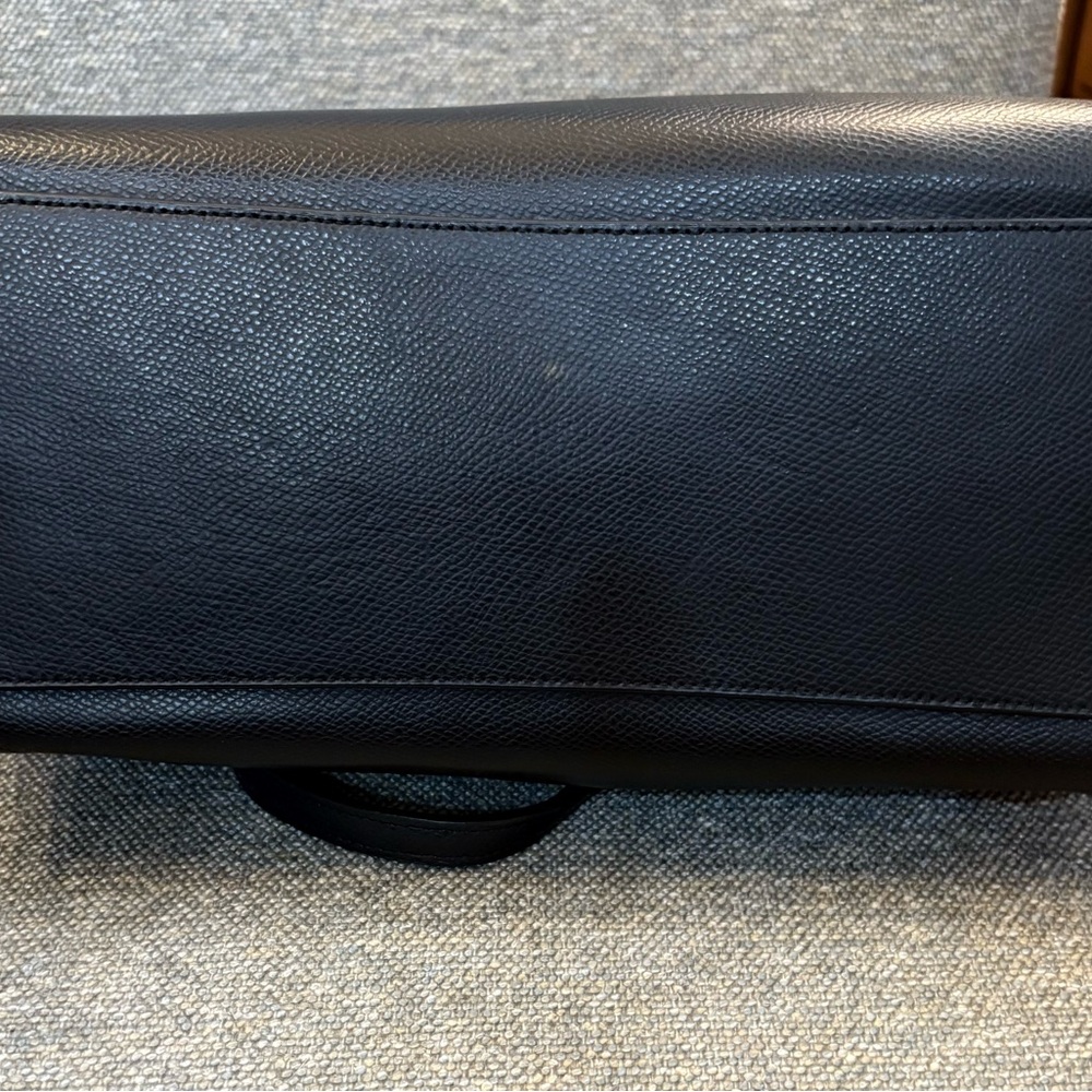 Coach Black Leather Tote with Signature Design - Picture 10 of 17